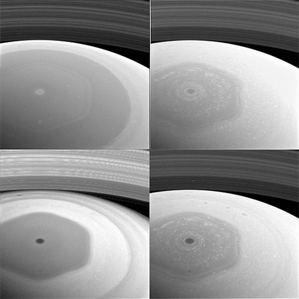 Hemisfério Norte de Saturno - Mosaico de imagens.