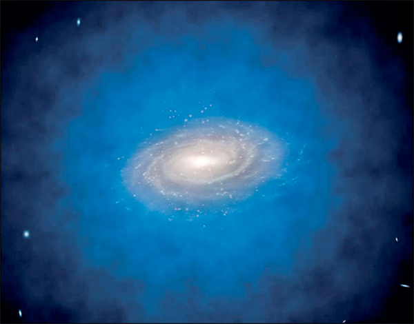 Halos de galáxias distantes - Ilustração