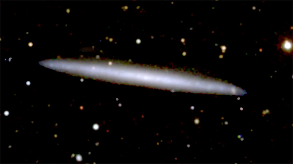 Luz emitida pela galáxia UGC 7321.