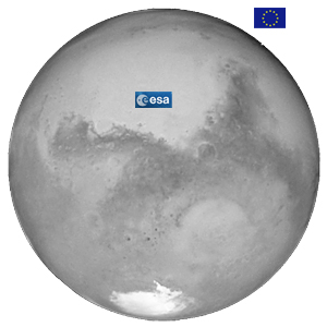 Marte tem dupla presença europeia. No solo por poucos dias, e em órbita por muito tempo. 