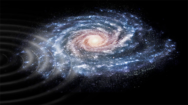 Perturbação nas estrelas da Galáxia.