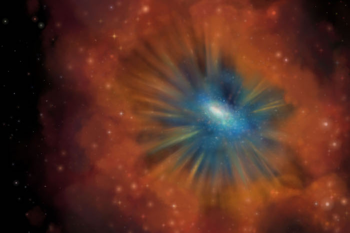 Quasar frio - ilustração