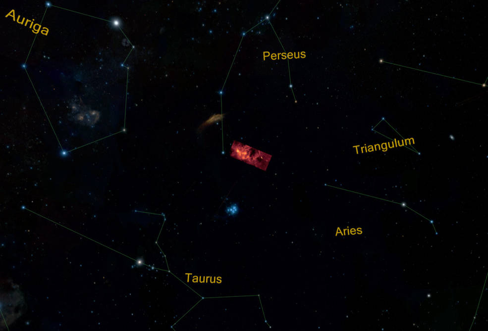 Localização da Nuvem Molecular de Perseus