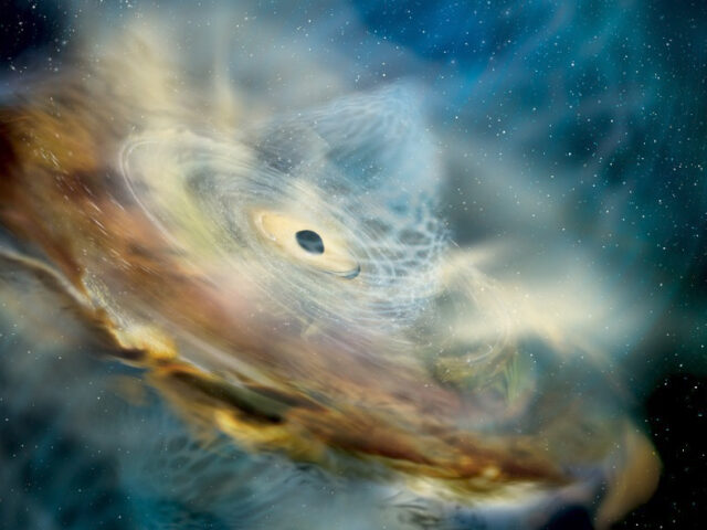 Swift observa potencial inversão magnética em torno de buraco negro gigante