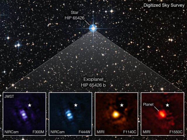 A primeira imagem de um exoplaneta obtida pelo Webb