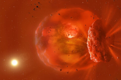 Investigadores captam pela primeira vez o brilho de uma enorme colisão planetária no espaço sideral